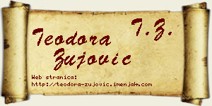 Teodora Žujović vizit kartica